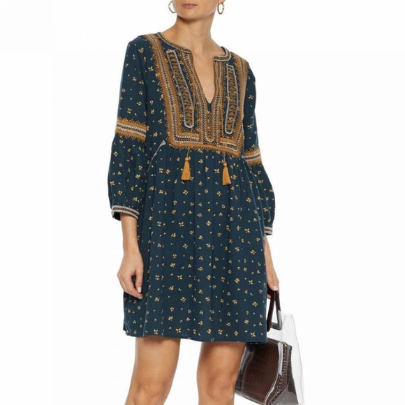 ba&sh Embroidered Cotton Anily Lady Dress - sz M/8 - Picture 2 of 8